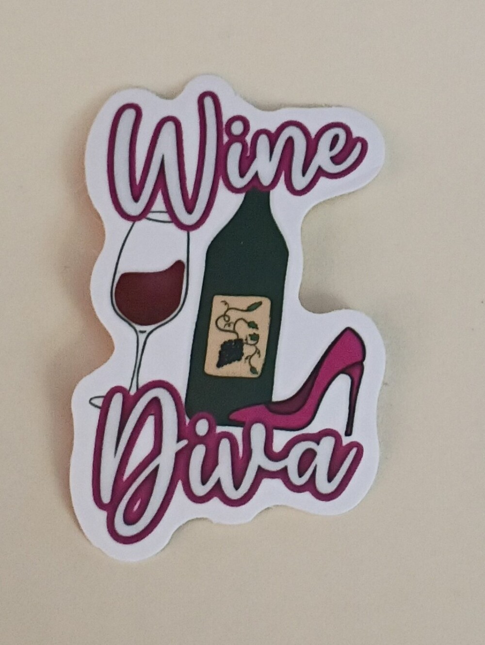 10/$10 Stickers - Wine Diva - Bottle And Glass 2